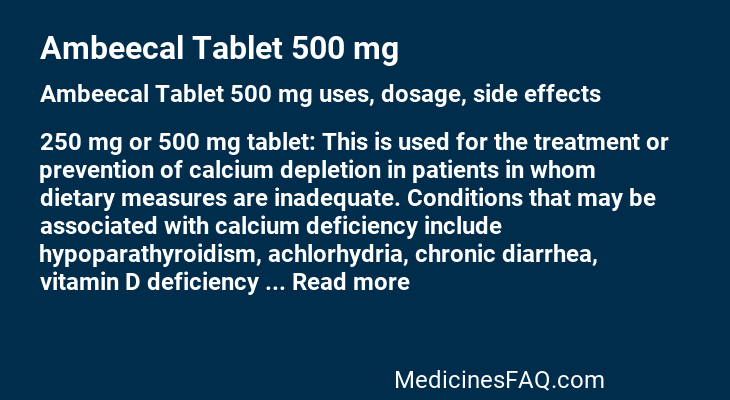 Ambeecal Tablet 500 mg