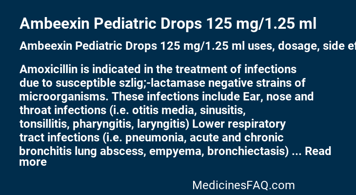 Ambeexin Pediatric Drops 125 mg/1.25 ml