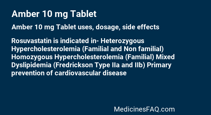 Amber 10 mg Tablet