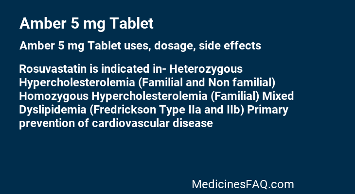 Amber 5 mg Tablet