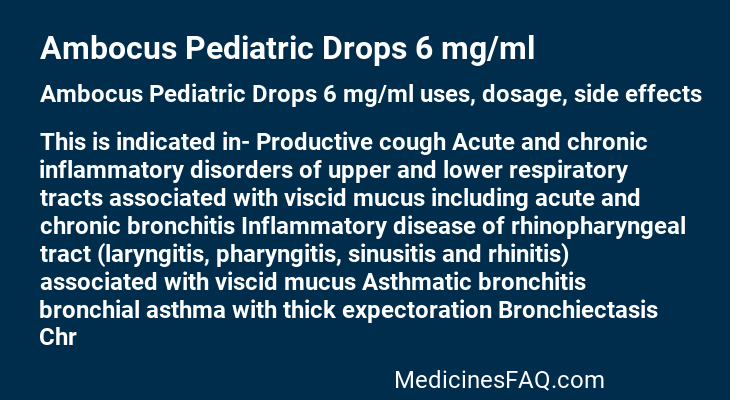 Ambocus Pediatric Drops 6 mg/ml