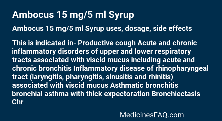 Ambocus 15 mg/5 ml Syrup