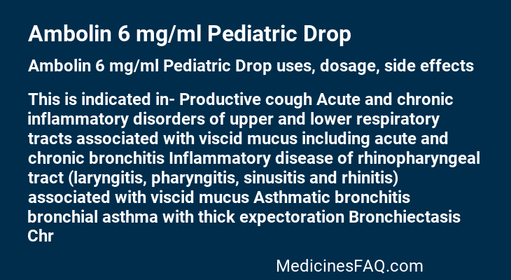 Ambolin 6 mg/ml Pediatric Drop