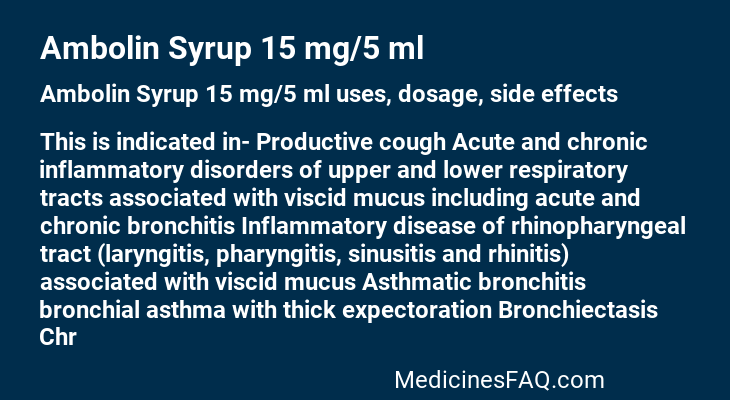 Ambolin Syrup 15 mg/5 ml