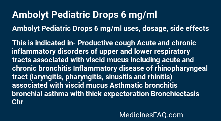 Ambolyt Pediatric Drops 6 mg/ml