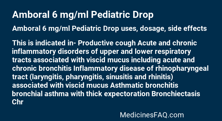 Amboral 6 mg/ml Pediatric Drop