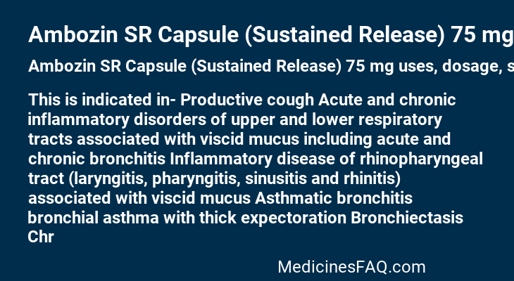 Ambozin SR Capsule (Sustained Release) 75 mg