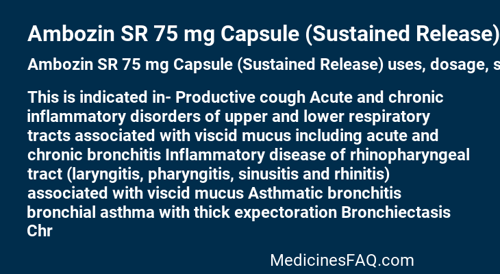 Ambozin SR 75 mg Capsule (Sustained Release)