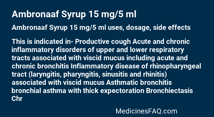 Ambronaaf Syrup 15 mg/5 ml