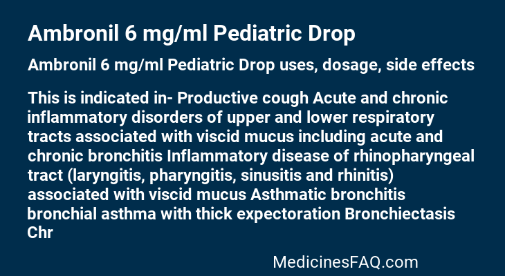 Ambronil 6 mg/ml Pediatric Drop