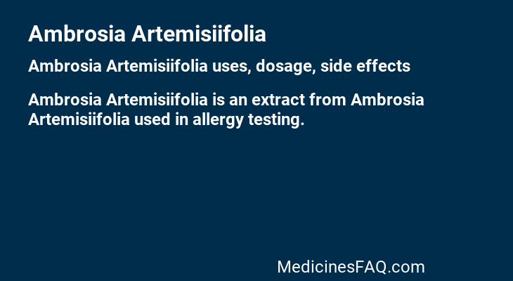 Ambrosia Artemisiifolia