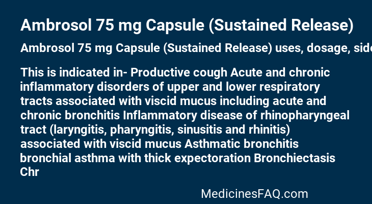 Ambrosol 75 mg Capsule (Sustained Release)