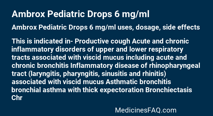 Ambrox Pediatric Drops 6 mg/ml