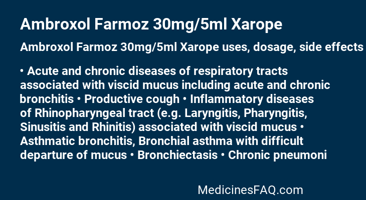 Ambroxol Farmoz 30mg/5ml Xarope
