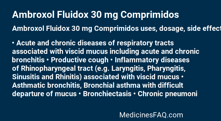 Ambroxol Fluidox 30 mg Comprimidos