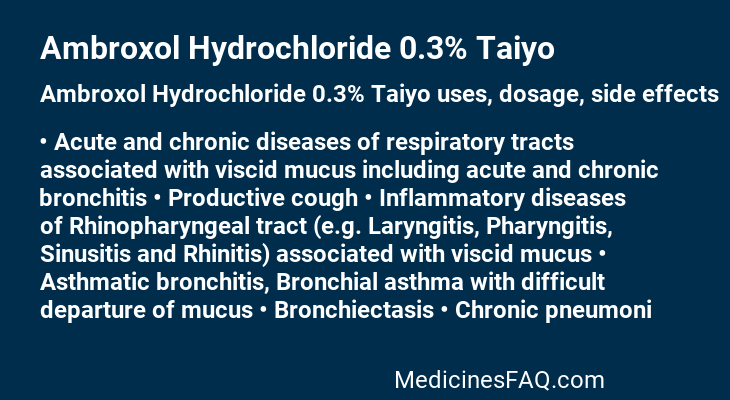 Ambroxol Hydrochloride 0.3% Taiyo