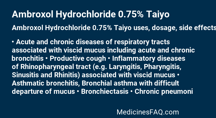 Ambroxol Hydrochloride 0.75% Taiyo