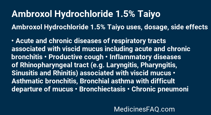 Ambroxol Hydrochloride 1.5% Taiyo
