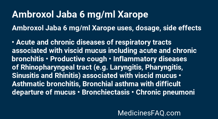 Ambroxol Jaba 6 mg/ml Xarope