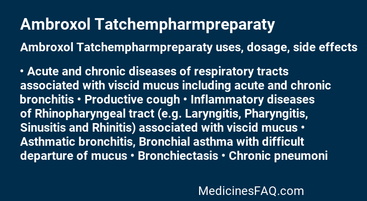 Ambroxol Tatchempharmpreparaty