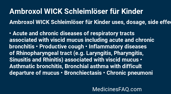 Ambroxol WICK Schleimlöser für Kinder