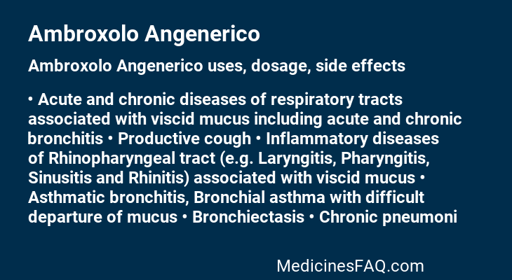 Ambroxolo Angenerico