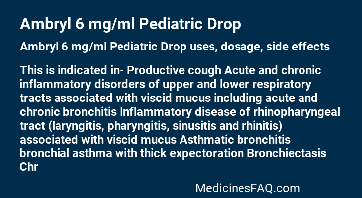 Ambryl 6 mg/ml Pediatric Drop