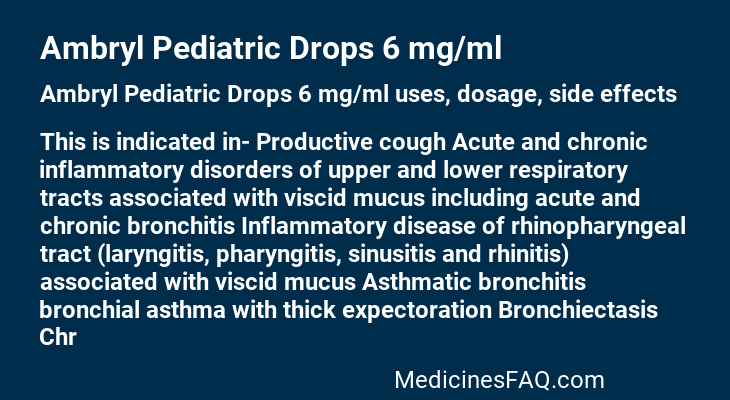 Ambryl Pediatric Drops 6 mg/ml