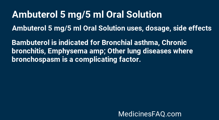 Ambuterol 5 mg/5 ml Oral Solution