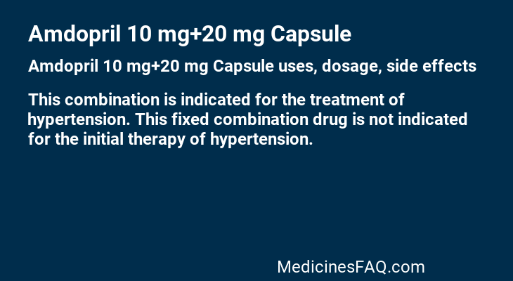 Amdopril 10 mg+20 mg Capsule