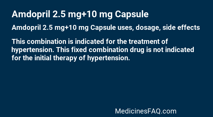 Amdopril 2.5 mg+10 mg Capsule