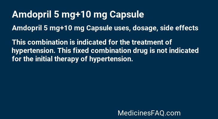 Amdopril 5 mg+10 mg Capsule