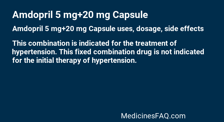 Amdopril 5 mg+20 mg Capsule