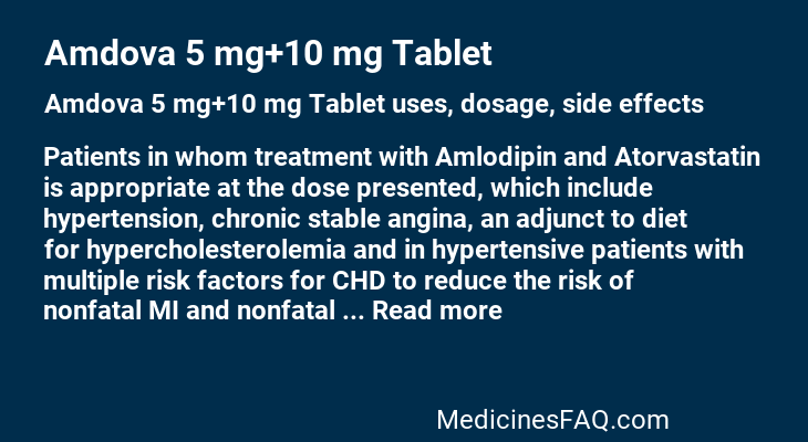 Amdova 5 mg+10 mg Tablet