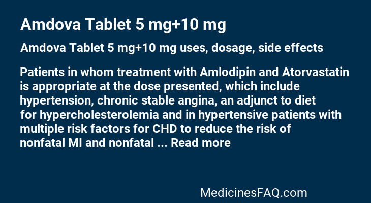 Amdova Tablet 5 mg+10 mg