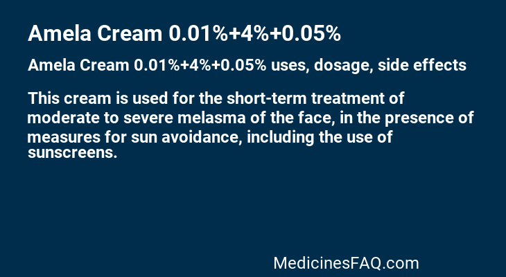 Amela Cream 0.01%+4%+0.05%