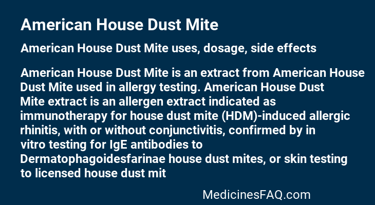 American House Dust Mite