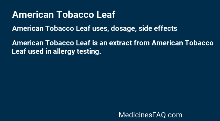 American Tobacco Leaf