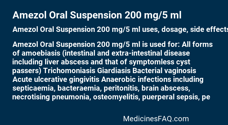 Amezol Oral Suspension 200 mg/5 ml