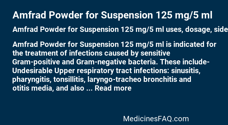 Amfrad Powder for Suspension 125 mg/5 ml