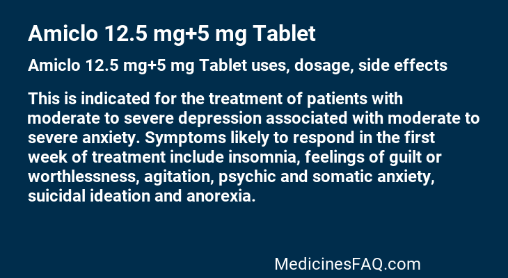 Amiclo 12.5 mg+5 mg Tablet