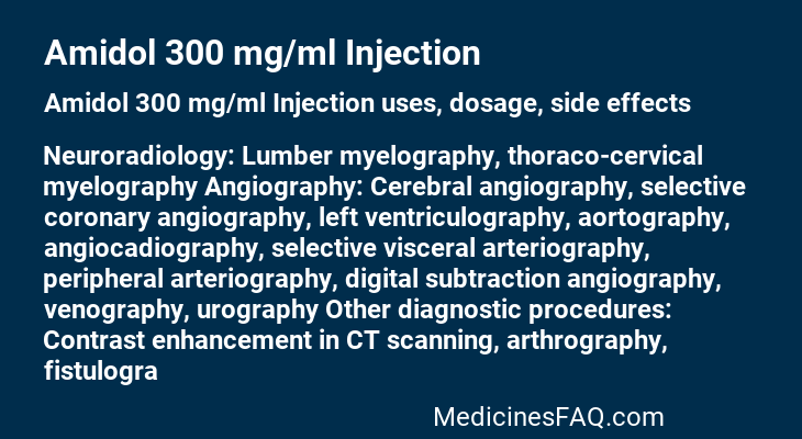 Amidol 300 mg/ml Injection