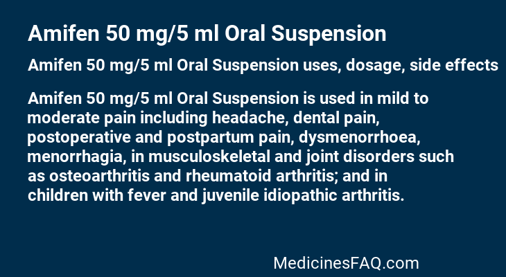 Amifen 50 mg/5 ml Oral Suspension