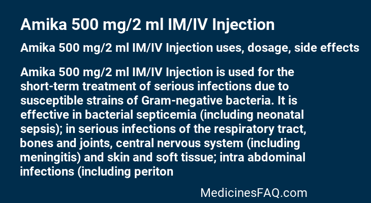 Amika 500 mg/2 ml IM/IV Injection