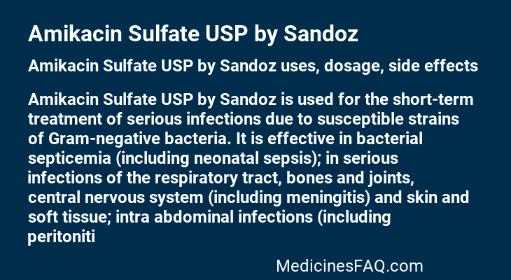 Amikacin Sulfate USP by Sandoz