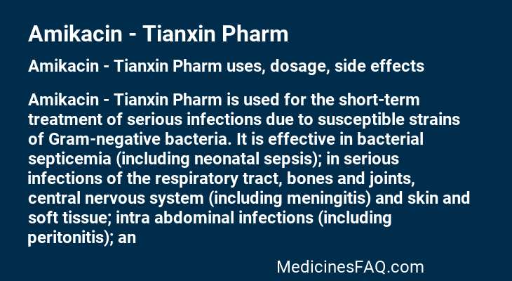 Amikacin - Tianxin Pharm