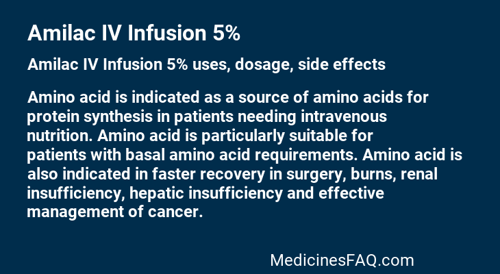 Amilac IV Infusion 5%