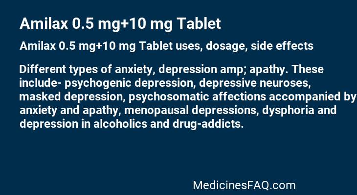 Amilax 0.5 mg+10 mg Tablet