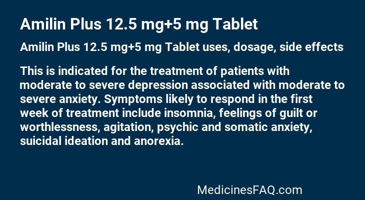 Amilin Plus 12.5 mg+5 mg Tablet