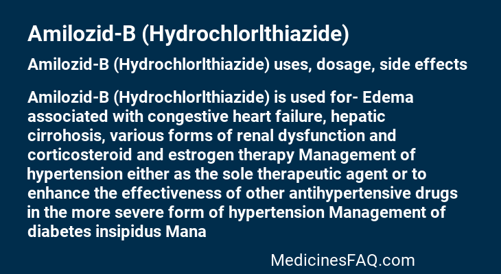 Amilozid-B (Hydrochlorlthiazide)